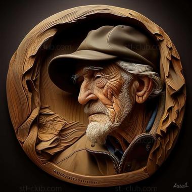 3D model David ALeffel American artist (STL)